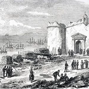 Sandbag Battery For The Defence Of Alicante Alicante Province Spain During 3Rd Carlist War From Illustrated London News November 8 1873
