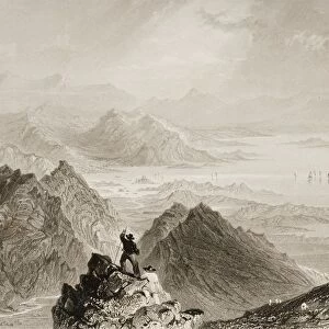 Scene From Sugarloaf Mountain, Bantry Bay, Ireland. Drawn By W. H. Bartlett, Engraved By J. B. Allen. From "The Scenery And Antiquities Of Ireland"By N. P. Willis And J. Stirling Coyne. Illustrated From Drawings By W. H. Bartlett. Published London C. 1841