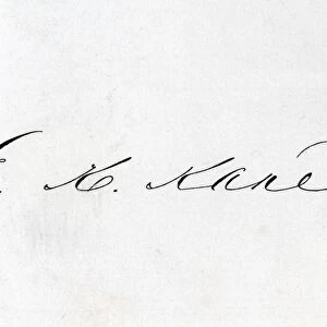 Signature Of Elisha Kent Kane From Arctic Explorations In The Years 1853, 54, 55 By American Explorer Elisha Kent Kane 1820 To 1857 Volume 1 Published In Philadelphia By Childs And Peterson 1856
