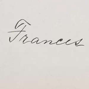 Signature Of Frances Clara Folsom Cleveland Preston 1864 To 1947 Wife Of Stephen Grover Cleveland 22Nd President Of The United States Of America