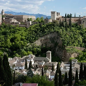 Skyline Of Alhambra; Alhambra, Granada, Andalucia, Spain