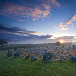 Sunrise Over Beaghmore Stone Circles, County Tyrone, Northern Ireland