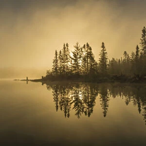 Sunrise Over A Tranquil Lake; Ontario, Canada