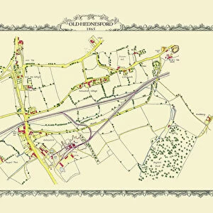 Old Map of the Mining Village of Hednesford in Staffordshire 1865