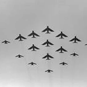 Aircraft RAF Lightning & Gnat Formation June 1965 The 9 English Electric Lightning