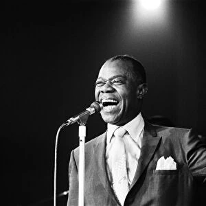 American jazz musician and singer Louis Armstrong, photographed circa June 1968