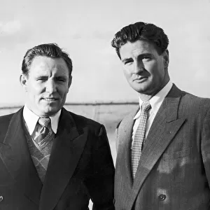Australian fast bowler Ray Lindwall and Keith Miller. 16th April 1953