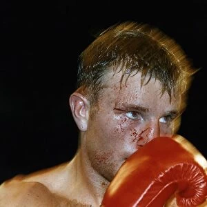 Billy Schwer Boxing during fight with Paul Burke