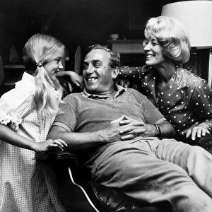 Billy Wright at home with wife Joy and daughter June 1966