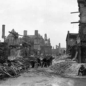 Bomb damage, Plymouth, Devon. Circa 1941