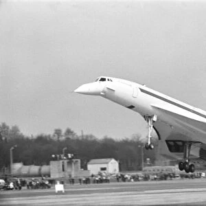 Concorde 002, the British built prototype of the Anglo-French supersonic airliner seen