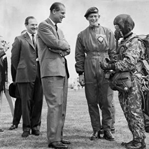 The Duke of Edinburgh, Prince Philip with Army test pilot - May 1965