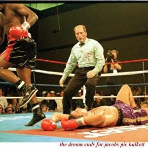 Gary Jacobs on floor fight Pernell Whitaker boxing 26th August 1995