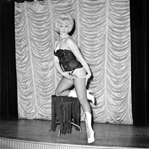 Show girl Audrey Crane seen here performing on stage 1962