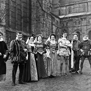 A group of people dressed in Elizabethan costume