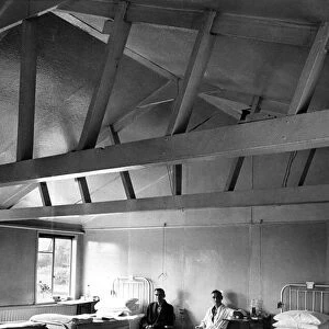 Interior view of one of the hutted wards at Keresley Hospital, Coventry