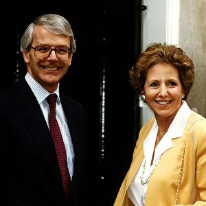 John Major MP with wife Norma outside No 10 Downing Street Circa 1993