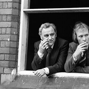 John Thaw and Dennis Waterman - March 1978 filming for the TV series "