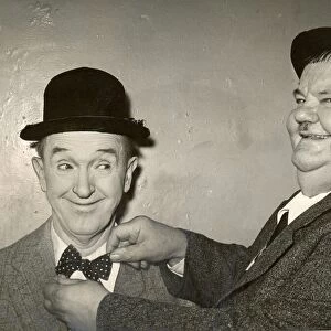 Laurel & Hardy - Comedy duo Stan Laurel and Oliver Hardy - Typical expressions of Laurel