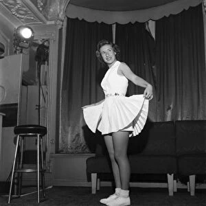 Maureen Connolly seen here Modelling her tennis outfit or Wimbledon. June 1953 D3163
