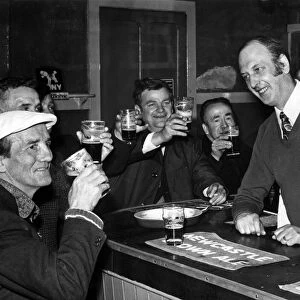 Men drinking in the bar, Ewington Hotel, Main Street, Stoneyburn