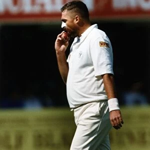 Merv Hughes during the one day test match at Lords
