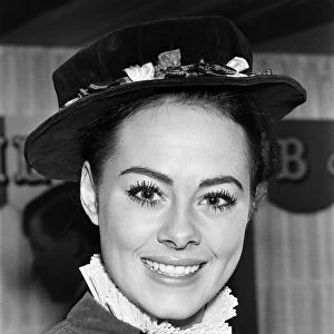 Miss UK 1964, Ann Sidney, Winner Miss World 1964, wearing national themed dress at