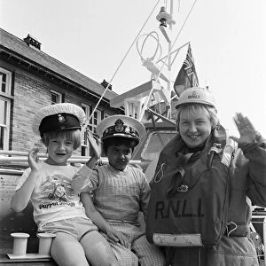 Ready for sea in land-locked Huddersfield... that was these pupils of Birkby Infants