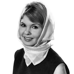 Reveille fashions 1962: Elizabeth Duke seen here modelling head scarf