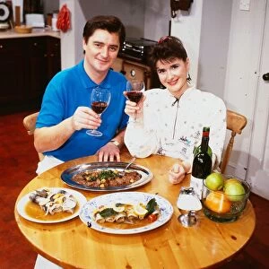 Rhona McLeod tv presenter gaelic 1990 with Murdo McSween programme Haggis Agus