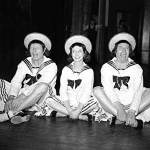 Sid Field tribute show. The Triplets act starring left to right: Danny Kaye