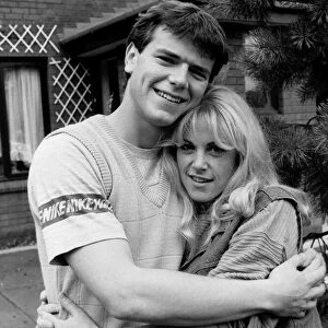 Simon O Brien as Damon and Valerie Blake as Gail in 1986 from Brookside TV programme