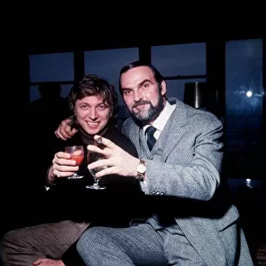 Tommy Steele with Stanley Baker at "White Jack"film press conference