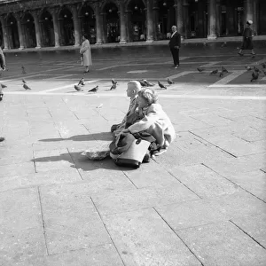 Foreign children in Piazza D. Marco, Venice