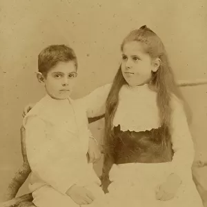 Portrait of Maria and Giovanni Bonmartini, children of Linda Murri and grandchildren of the famous doctor Augusto Murri, whose family was involved in a national resonance criminal scandal