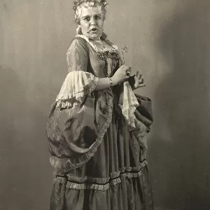 Portrait of the opera singer Fedora Barbieri in the role of Fidalma in the opera "Il matrimonio segreto" or "The Secret Marriage"