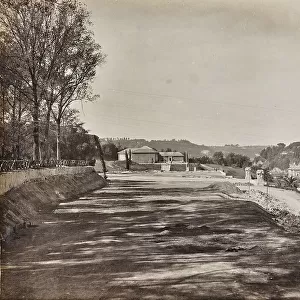 View of Valle Giulia in Rome from the park of Villa Borghese before the creation of the Italian garden. In the distance on the left you can see the US Pavilion realized on the occasion of the Universal Exhibition for the Fifties of the Unity of Italy of 1911