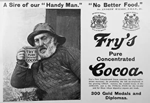 Advertisement for Fry's Cocoa illustrated in the News London record of Transvall War 1899-1900 Advertisement for Fry's Cocoa illustrated in the News London record of Transvall War 1899-1900