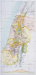 Ancient Palestine From The Citizens Atlas Of The World Published London Circa 1899 Ancient Palestine From The Citizens Atlas Of The World Published London Circa 1899