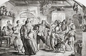 Blind man's buff, 19th century parlour games. From L'Univers Illustre, published Paris, 1859 Blind man's buff, 19th century parlour games. From L'Univers Illustre, published Paris, 1859