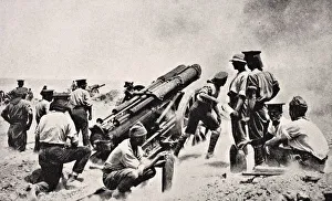 British Battery At Work On Gallipoli Peninsula Turkey From The War Illustrated Album British Battery At Work On Gallipoli Peninsula Turkey From The War Illustrated Album