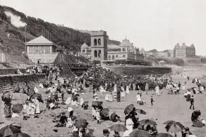 The Children's Corner, South Bay, Scarborough, North Yorkshire, England, seen here in the 19th century The Children's Corner, South Bay, Scarborough, North Yorkshire, England, seen here in the 19th century