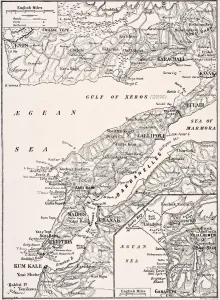 Detailed Map Of Gallipoli Peninsula And The Dardanelles Turkey In 1915 Showing British Detailed Map Of Gallipoli Peninsula And The Dardanelles Turkey In 1915 Showing British