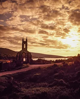 Disused White Marble Church; Lough Na Kung Dunlewy, Co Donegal, Ireland Disused White Marble Church; Lough Na Kung Dunlewy, Co Donegal, Ireland