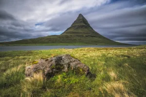 Dramatic long exposure over Kirkjufell, the most photographed mountain in Iceland, Snaefellsness Peninsula; Iceland Dramatic long exposure over Kirkjufell, the most photographed mountain in Iceland, Snaefellsness Peninsula; Iceland