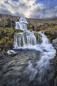 Dynjandi Is One Of The Largest Waterfalls In Iceland, Consisting Of Seven Different Waterfalls That Flow Down The Dynjandi Is One Of The Largest Waterfalls In Iceland, Consisting Of Seven Different Waterfalls That Flow Down The