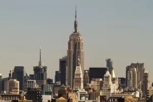 Empire State Building, As Seen From The Brooklyn Bridge, New York City, New York Empire State Building, As Seen From The Brooklyn Bridge, New York City, New York