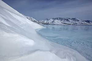 The frozen klondike river along the dempster highway in tombstone territorial park; yukon canada The frozen klondike river along the dempster highway in tombstone territorial park; yukon canada