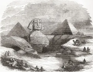 The Great Sphinx Of Giza, Egypt In The 19th Century. From The National Encyclopaedia The Great Sphinx Of Giza, Egypt In The 19th Century. From The National Encyclopaedia