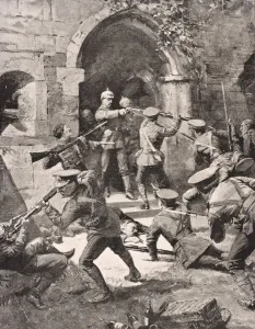 Hand To Hand Fighting As British Troops Attack German Defenders Of Chateau D'hooge Hand To Hand Fighting As British Troops Attack German Defenders Of Chateau D'hooge